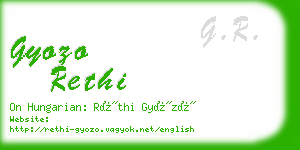 gyozo rethi business card